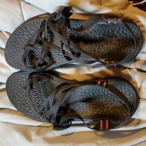 Used black chaco sandles